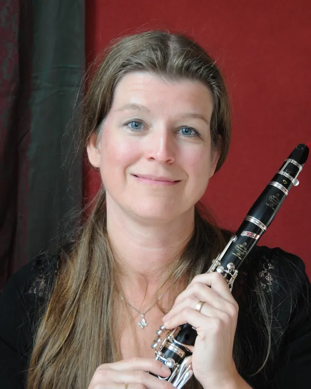 Christa ten Berg met haar klarinet